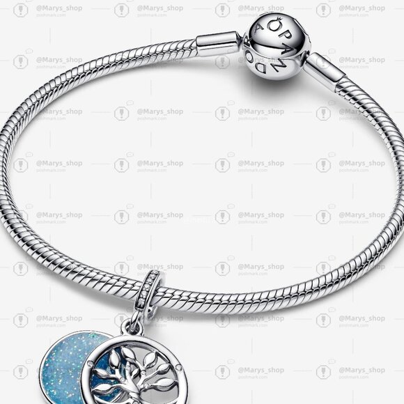 Pandora Glow-in-the-dark Infinity Tree Double Dangle Charm - Picture 4 of 6